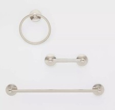 3pc Bath Hardware Set Brushed Nickel - Threshold