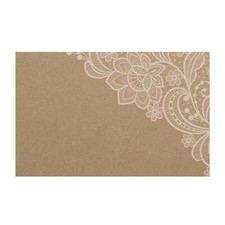 50x Kraft Lace Paper Craft Cards Cardstock 10x6.5CM Wedding Name Place Card