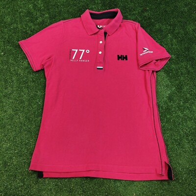 Helly Hansen Polo Shirt Womens XS Pink Red Hydropower Ocean