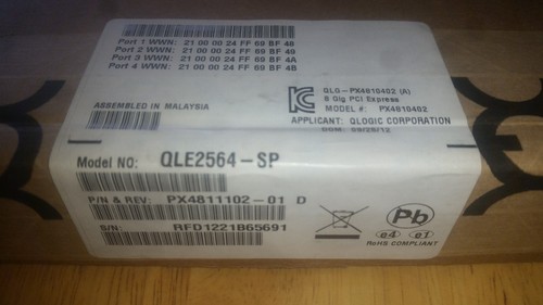 Quad 4 Port 8GFC Fibre Channel PCI-e x8 QLogic QLE2564 QLG-PX4810402 PX4811102 - Picture 2 of 3