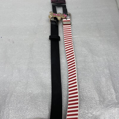 NWT L Betsey Johnson Set of 2 Christmas Belts Gingerbread  display picture 1