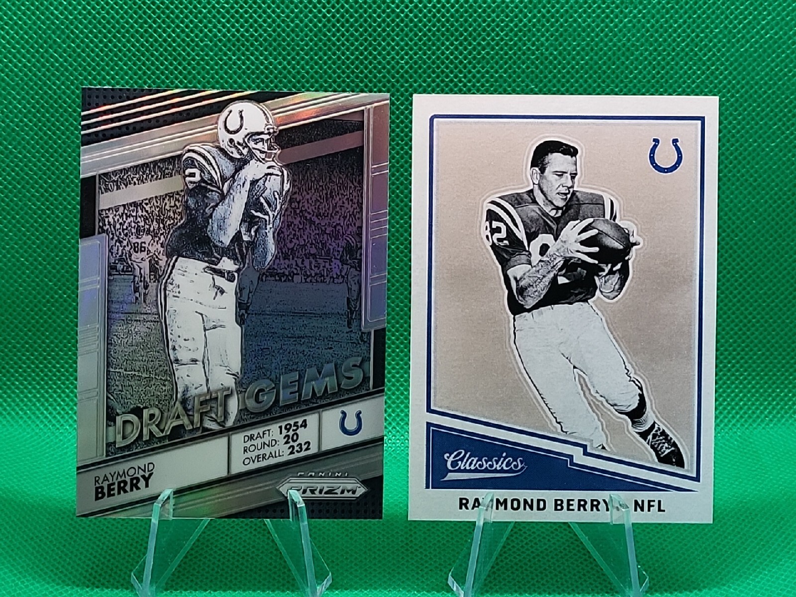 2016 Prizm Draft Gems Silver Prizm Raymond Berry + Classics Card 💥HOF COLTS💥