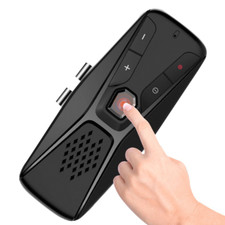 Portable for Hands-Free Bluetooth 5.0 Car Kit Wireless Speaker Auto Sun Visor MP