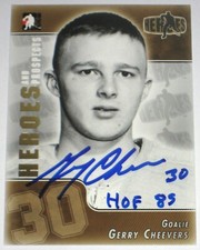 GERRY CHEEVERS SIGNED ITG HEROES AND PROSPECTS BRUINS CARD AUTOGRAPH AUTO 