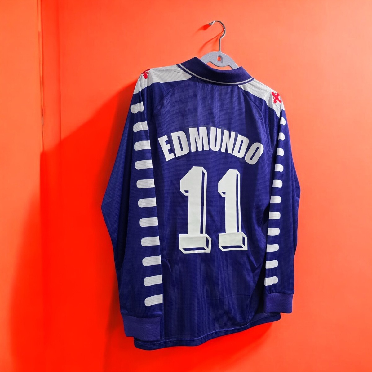 Jersey Retro ACF FIORENTINA 98/99 HOME - EDMUNDO # 11 - LARGE (USA