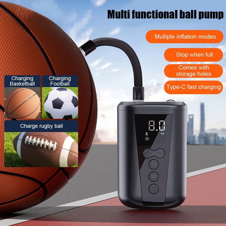 Electric Basketball Pump Rechargeable Air Pump for Volleyball Football Rugby - image 4 of 4
