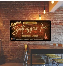 Personalized Bootleggers Inc. Speakeasy Poster Or Canvas Wrap Wall Art  Home