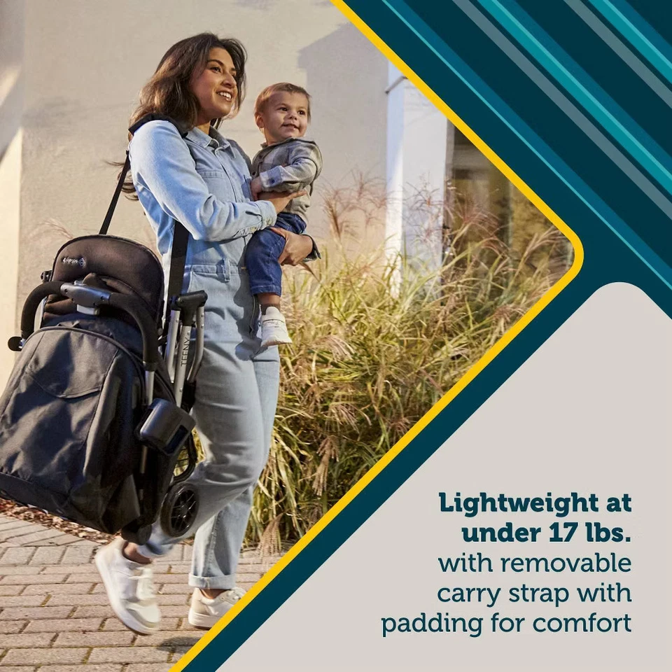 Cochecito ultra compacto Safety 1st Teeny - Black Magic Foto 3 de 4