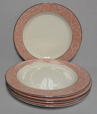 Harmony House FILIGREE (PINK) Dinner Plates   SOLD IN SET OF FIVE