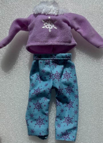 Mattel Winter Dora The Explorer Doll Outfit Snowflake Blue Purple Top Pants - Picture 1 of 3