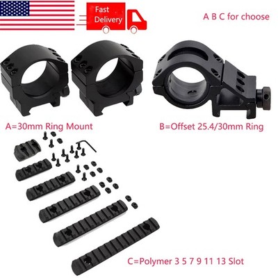 30mm Low Profile Scope Ring Mount/Offset Ring Mount/	Polymer 3/5/7/9/11/13 Slot