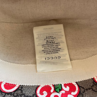 GUCCI GG Supreme Monogram Apple Retro Interlocking G Fedora 