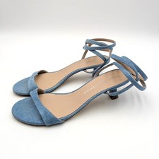 Stuart Weitzman Nudist Wrap Heel Sandals Women's Washed Size US7.5B EU38