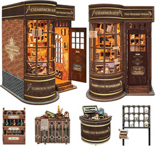 Book Nook Kit for Adults and Teens, DIY Miniature House Kit with Led Light, 3D W