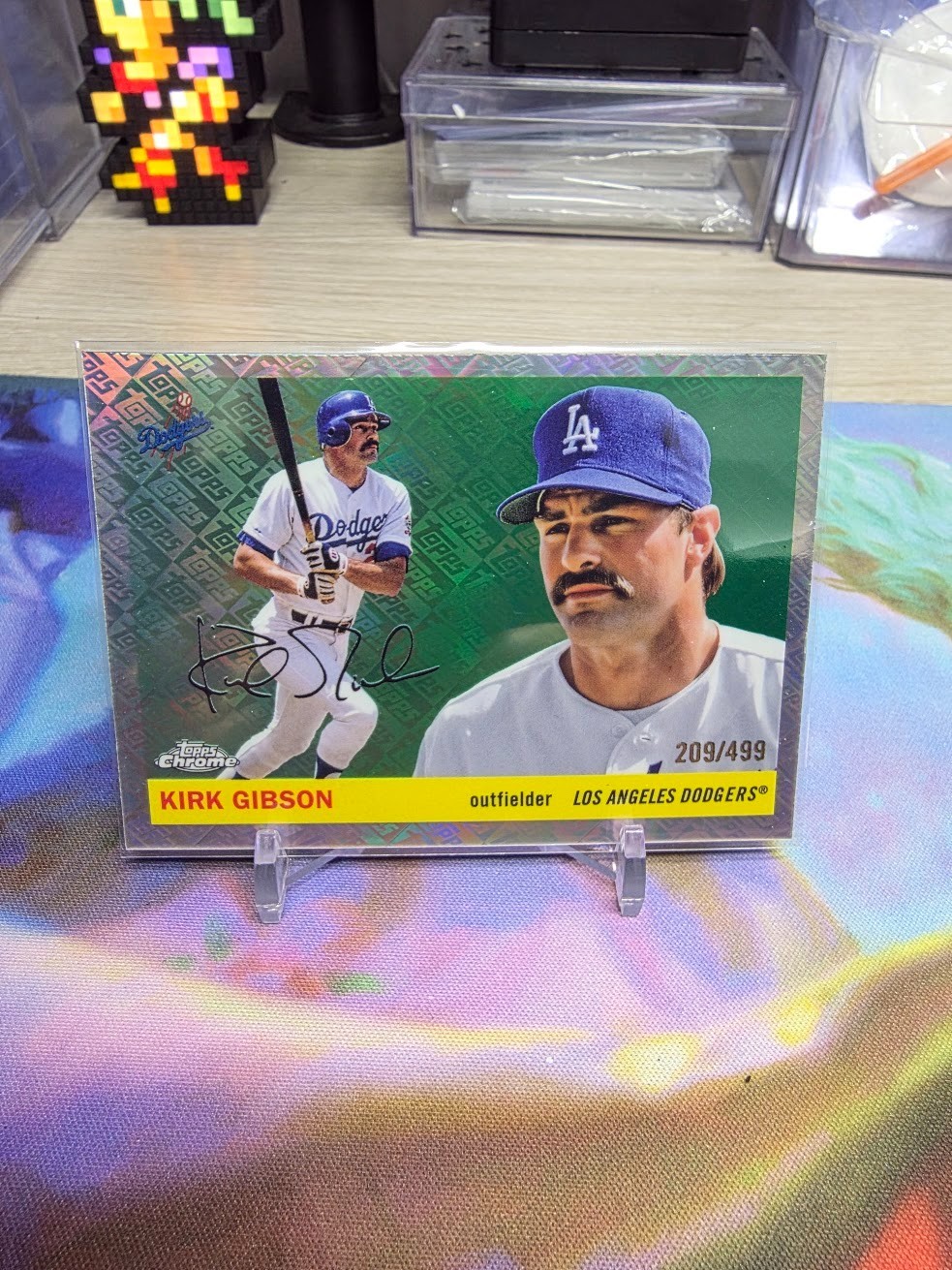 2025 Topps Chrome Platinum Kirk Gibson Topps Logo Refractor /499 Dodgers #496