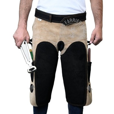 Farrier Chaps Apron Genuine Cowhide Suede Blacksmith Hoof Trimming Tool Pockets