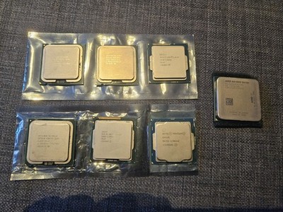 Konvolut 7 CPUs Intel Core2 Quad, Pentium G, Pentium E, Core i3, AMD A4