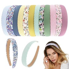 Floral Padded Headbands Girls Women Wide Non Slip Cute Hairwear 12 PCS Gift