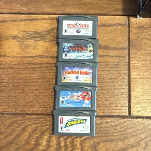 Nintendo Game Boy Advance Game Lot Monopoly Narnia Chicken Little Baseball