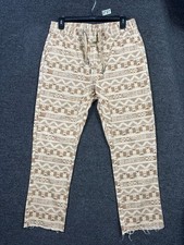 Southpole Pants Boys Size L 14-16 Beige Aztec Joggers Streetwear Drawstring