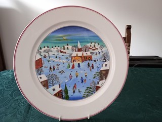 Vintage Villeroy & Boch Christmas plate 31 cm. Nativity. Excellent Condition.