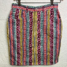 VTG Y2K Gitano Denim Boho Colorful Psychedelic Skirt