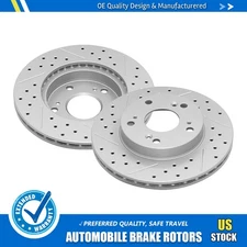 Front Brake Disc Rotors For 2004 2005 2006 2007-2011 Honda Civic CR-Z Acura RSX