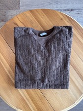 Christian Dior Brown Oblique Towel Relaxed Fit T Shirt Terry Cotton Jacquard
