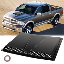 Gloss Air Flow Intake Hood Scoop Vent Bonnet Decor Cover For Dodge Ram 1500 2500