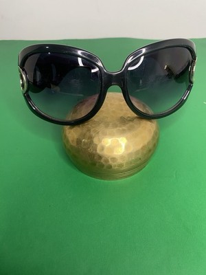Michael Kors Oversized Sunglasses Black Butterfly Chain Link Made In Italy