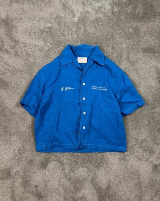 FiveFourFive Leinenhemd Vintage Style Rare Cropped Boxy Fit Archiv y2k