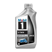 Mobil 1 V-Twin Full Synthetic Motorcycle Oil 20W-50, 1 Quart