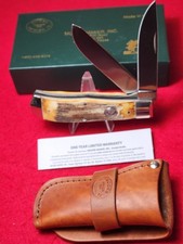 Moore Maker Matador Texas 6206 LL Liner Lock Large Trapper Knife Stag #62