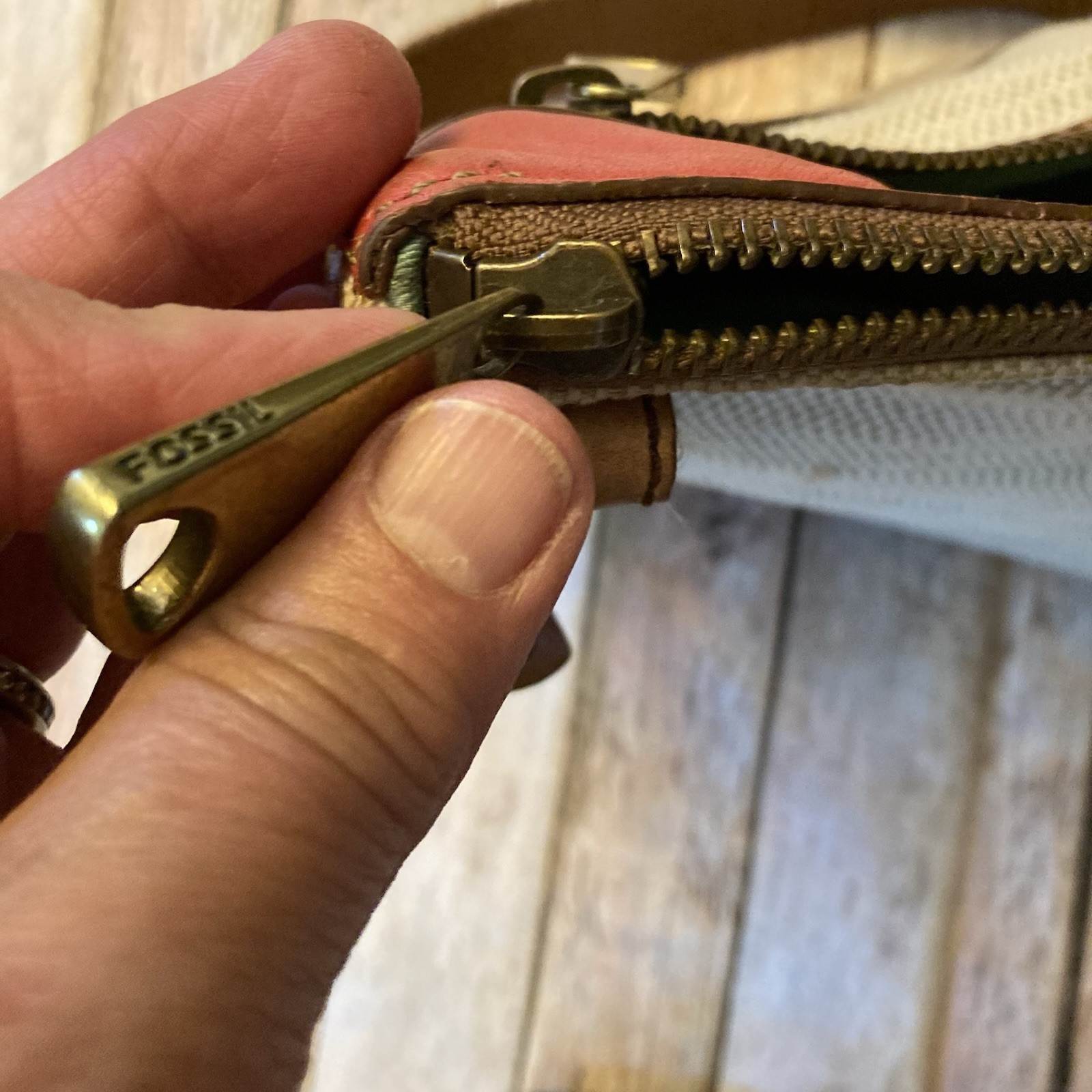 FOSSIL Leather Lyla Patchwork Crossbody Shoulder … - image 11