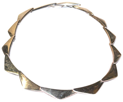 VINTAGE HANS HANSEN GORG JENSEN DENMARK STERLING SILVER PEAK LINK NECKLACE