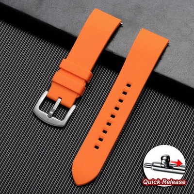 Universal Silicone Watch Strap 18-24mm Quick Release Rubber Sport Band
