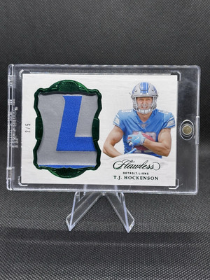 2019 Panini Flawless #PAT-TJH  Tj  Hockenson Dual Color Patch /5