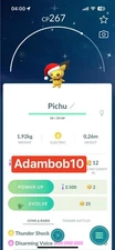 Pokémon Go - Shiny Pichu Santa hat - Mini PTC or Trade 20K Stardust