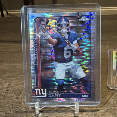 #ad 2025 Topps Chrome Jaxson Dart Rookie Card #306 New York Giants Pulsar Refractor $94.99