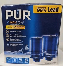 New Pur maxion Faucet Filter triple action 2 Filter Cartridges