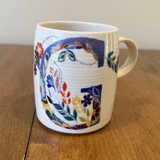 Starla Halfmann Anthropologie Mug Petal Palette Monogram Letter Initial G