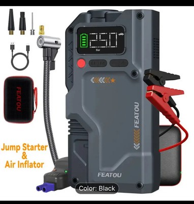Jump starter with Air compressor tire