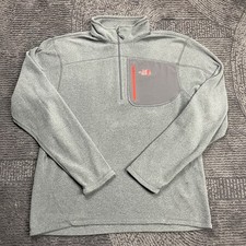 The North Face Polartec Classic 100 Men's M Gray 1/4 Zip Fleece Pullover Jacket