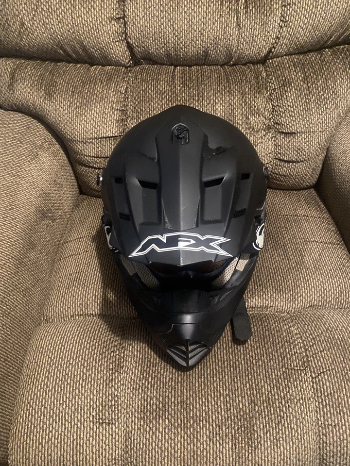 Casco AFX FX-17 todoterreno ATV moto de cross - negro mate/naranja talla grande para adultos Foto 2 de 4