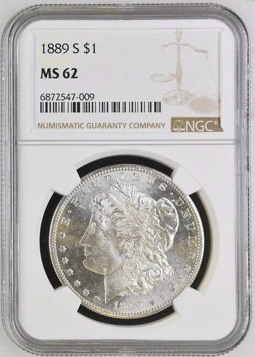 1889 S Morgan Silver Dollar NGC MS-62