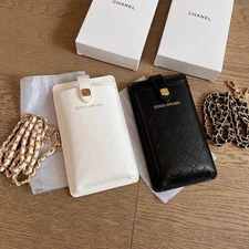 Phone Case Card Holder Makeup Bag,Chain Leather Mobile Phone Case Gift 