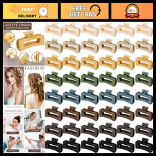 48 Pcs Large Claw Clips for Thick Long Hair - Nonslip Rectangle Square Jaw Acc