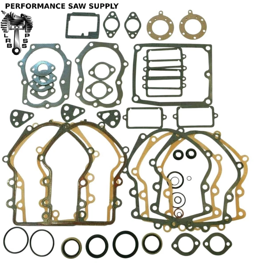 PERFORMANCE SAW SUPPLY NEW TWIN ENGINE GASKET SET FITS BRIGGS & STRATTON 495868, 491856, 394501, 39327