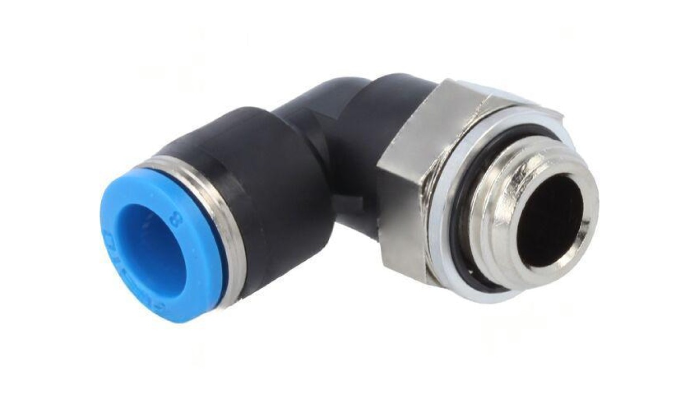 Angle connector 90-0.95-6bar rubber seal NBR 186120