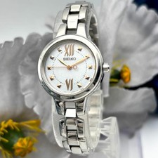 Seiko Lukia Solar Watch Silver Round Ladies T...